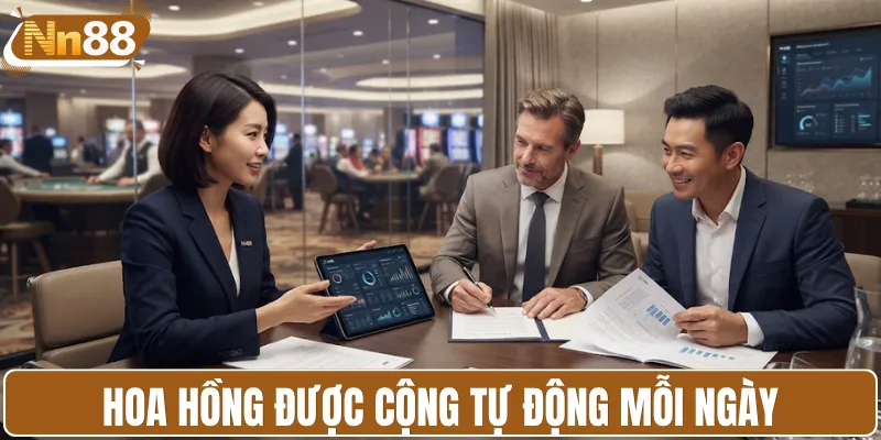Hoa hồng được cộng tự động mỗi ngày